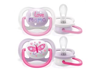 Avent ultra air succhietto mam/butterfly femmina 0-6 mesi 2 pezzi