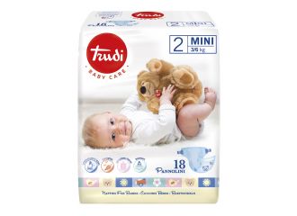 Trudi baby care pannolino bambini mini 3/6 kg 18 pezzi