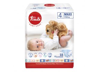Trudi baby care pannolino bambini maxi 7/18 kg 18 pezzi