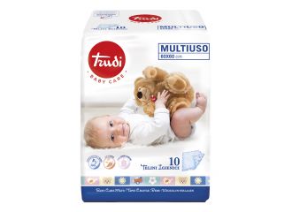 Trudi baby care telini multiuso 60x60 cm 10 pezzi