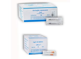 Siringa infusione e irrigazione monouso capacita' 1ml gauge 25 luer lock 100 pezzi