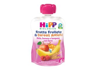 Hipp bio frutta frullata&cereali antichi mela banana lampone farro 90 g