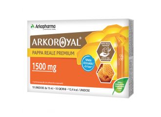 Arkoroyal pappa reale 1500mg senza zucchero 10 flaconcini da 15 ml