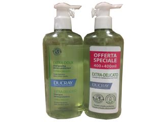Ducray extra delicato shampoo dermoprotettivo 2x400 ml promo
