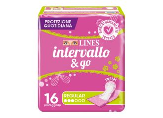 Proteggislip lines intervallo fresh&go ripiegati 16 pezzi