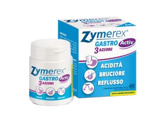 Zymerex gastro activ 3 azioni 40 compresse masticabili
