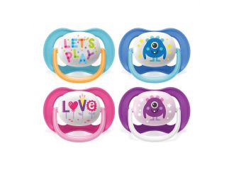 Avent succhietto ultra air collection 6-18 mesi mixed collezione testo 2 pezzi