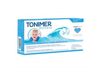 Tonimer physio monodose soluzione isotonica multifunzione a base di cloruro di sodio 0,9% 20 flaconcini 5 ml