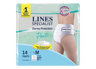 Pannolone per incontinenza lines specialist derma pants plus m 14 pezzi