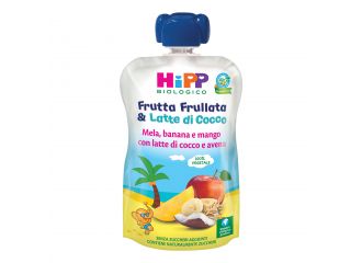 Hipp bio frutta frullata&latte di cocco mela banana con latte di cocco e avena 90 g