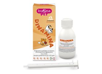 Dinamina mangime complementare cani gatti flacone con siringa dosatrice in pasta 60 g buonapet