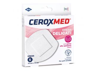 Cerotti compresse dress ceroxmed delicati 10x10 cm 5 pezzi