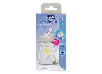Chicco biberon nat feel vetro 0m+ 250 ml