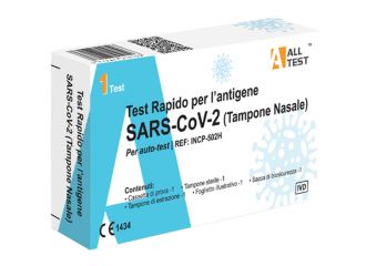 Test antigenico rapido covid-19 alltest autodiagnostico determinazione qualitativa antigeni sars-cov-2 in tamponi nasali mediante immunocromatografia