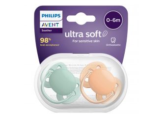 Avent succhietto ultra soft 0-6m no deco neutro 2 pezzi