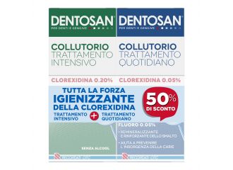 Dentosan collutorio bipack 0,2% intensivo 200 ml + 0,05% quotidiano 200 ml