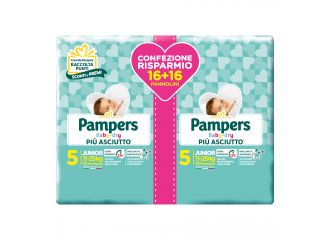 Pampers baby dry pannolini duo downcount junior 32 pezzi