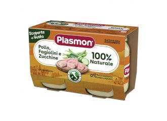 Plasmon omogeneizzati pollo fagiolini zucchine 2 pezzi da 120 g