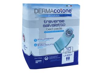 Traversa salvaletto con ali per incontinenza dermacotone 80x180cm 10 pezzi