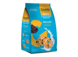 Giusto senza zucchero frollini gocce cioccolato senza zucchero 350 g