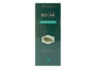 Bio a4 shampoo tea tree oil per capelli con forfora 200 ml