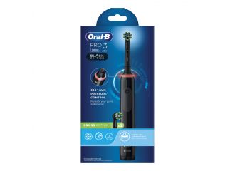 Oral-b pro 3 black spazzolino elettrico + 2 refill