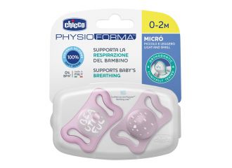Chicco succhietto micro girl silicone 0-2m 2 pezzi