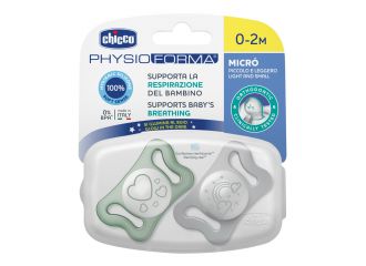 Chicco succhietto micro lumi silicone 0-2m 2 pezzi