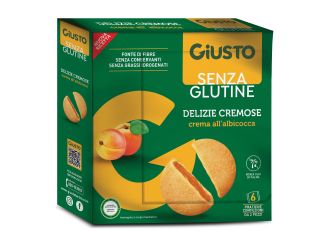 Giusto senza glutine delizie cremose albicocca 6 confezioni da 30 g