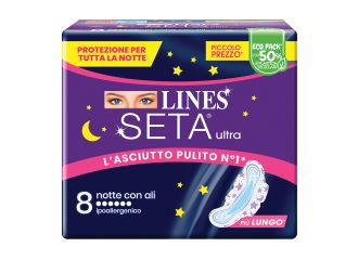 Lines seta ultra assorbenti notte dwct 8 pezzi