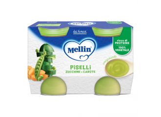 Mellin omogeneizzato piselli e carote 2 pezzi da 130 g