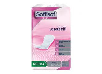Pannolone per incontinenza con protezioni discrete morbide e anatomiche con nucleo super assorbente e uno speciale filtrante esterno traspirante soffisof lady normale 12 pezzi