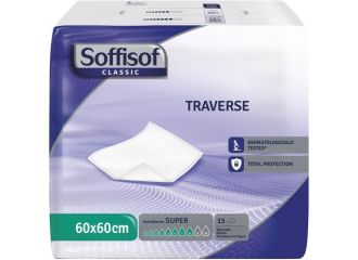 Traversa per incontinenza soffisof classic 8 gocce 60 x 60 15 pezzi