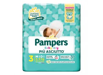 Pampers baby dry pannolino downcount midi 20 pezzi