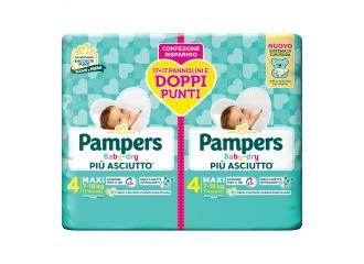 Pampers baby dry pannolino duo downcount maxi 34 pezzi
