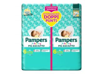 Pampers baby dry pannolino duo downcount xl 26 pezzi