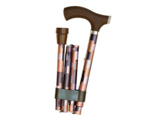 Bastone da passeggio pieghevole 4 parti impugnatura soft