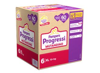 Pampers progressi mutandina quadri xl 60 pezzi