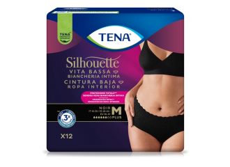Pannolone a mutandina assorbente tena silhouette noir m vita bassa 12 pezzi