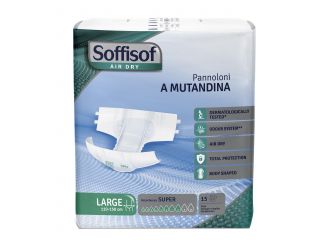 Pannolino mutandina air dry soffisof super l 15 pezzi
