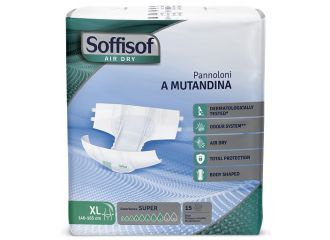 Pannolino mutandina air dry soffisof super xl 15 pezzi