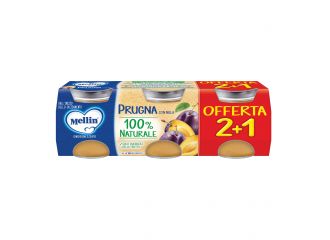 Mellin omogeneizzato prugna 3 pezzi da 100 g