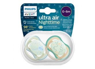 Succhietto avent ultra air night time 0-6m stella cometa/gufo