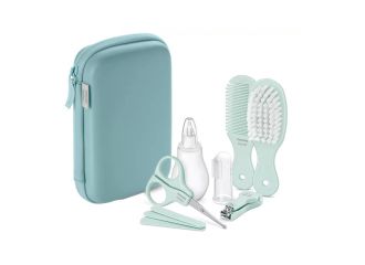 Avent set cura bambino 1 forbicina + 1 limetta + 1 tagliunghie + 1 spazzolino da dito + 1 pettine + 1 spazzola + 1 aspiratore nasale