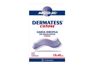Garza idrofila dermatess cotone 18x40 12 pezzi