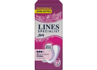 Proteggislip per incontinenza urinaria lines specialist lady light normal ultra sottile 22 pezzi