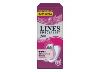 Proteggislip per incontinenza urinaria lines specialist lady light normal ultra sottile 22 pezzi