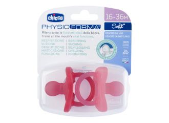Chicco gommotto silicone rosa 16-36 mesi 2 pezzi