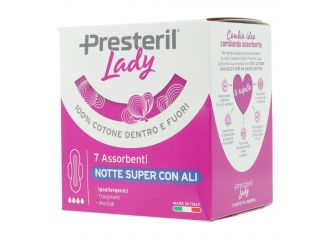 Lady presteril assorbenti notte super ali 7 pezzi