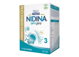 Nidina optipro 3 polvere 2 pezzi da 600 g